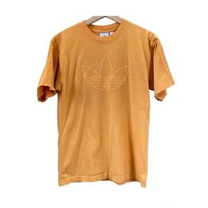 Adidas Logo Goldenrod Short-Sleeve Tee Small